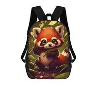 sinyumoney Cute Red Panda Animal Sac À Dos Scolaire Pour Filles Et Garçons Avec Poche, Sac À Dos Tendance Pour Enfants 17inch