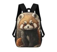 sinyumoney Cute Red Panda Illustration Sacs À Dos, Sac À Dos Enfant, Sac D'école, Sac À Dos De Voyage Imprimé En 3D, Accessoire De Mode, Sac À Dos Imperméable Pour Enfants 17inch