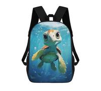 sinyumoney Cute Sea Turtle Sac À Dos Scolaire Imprimé En 3D, Sac À Dos Décontracté Pour Enfants, Sac D'école Imprimé En 3D Pour Garçons, Primaire Et Collège 17inch