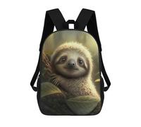 sinyumoney Cute Sloth Sac À Dos Scolaire Imprimé En 3D, Sac À Dos Décontracté Pour Enfants, Sac D'école Imprimé En 3D Pour Garçons, Primaire Et Collège 17inch