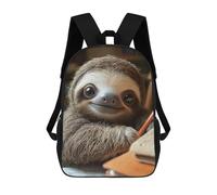 sinyumoney Cute Sloth Studying Sac À Dos Scolaire Pour Filles Et Garçons, Grande Capacité, Léger, Pour Enfants Et Étudiants 17inch