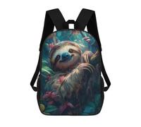 sinyumoney Cute Sloth Tropical Forest Sacs À Dos Scolaires Pour Enfants, Sac D'école Imprimé En 3D Pour Garçons, Élèves Du Primaire Et Du Collège 17inch