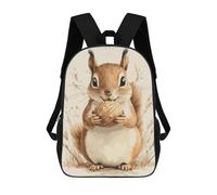 sinyumoney Cute Squirrel with Nut Illustration Sac À Dos Scolaire Tendance, Sac À Dos Imperméable Et Décontracté Pour Le Campus, Les Voyages Et Le Sport En Plein Air 17inch