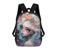 sinyumoney Cute Sugar Skull Girl Sacs À Dos Pour Enfants, Cartables Imprimés En 3D, Sacs À Dos Pour Élèves Du Primaire Et Du Collège (garçons Et Filles) 17inch