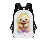 sinyumoney Cute Watercolor Baby Sloth Sac À Dos Scolaire, Sac À Dos Professionnel, Sac À Dos Imperméable Pour Hommes, Femmes Et Adolescents 17inch