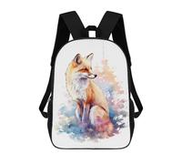 sinyumoney Cute Watercolor Fox Sacs À Dos Pour Enfants 17inch Sac À Dos Scolaire, Sac D'école Imprimé En 3D Pour Garçons, Élèves Du Primaire Et Du Collège
