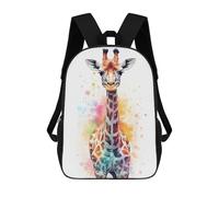 sinyumoney Cute Watercolor Giraffe Sacs À Dos Tendance Imprimés En 3D 17inch Sac D'école Décontracté Pour Enfants, Garçons, Élèves Du Primaire Et Du Collège