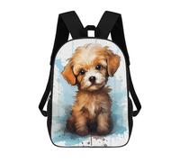 sinyumoney Cute Watercolor Maltipoo Sac À Dos Scolaire Pour Enfants Imprimé En 3D, Idéal Pour Les Voyages Et Les Lectures, Pour Les Garçons Et Les Élèves Du Primaire 17inch