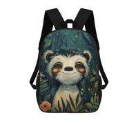 sinyumoney Cute Watercolor Sloth Sac À Dos Scolaire Pour Filles Et Garçons, Grande Capacité, Léger, Pour Enfants Et Étudiants 17inch