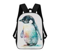 sinyumoney Cute Watercolour Penguin Sac À Dos Scolaire Pour Enfants, Sac D'école Imprimé En 3D, Sac D'école Tendance Pour Garçons, Élèves Du Primaire Et Du Collège 17inch