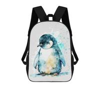 sinyumoney Cute Watercolour Penguin Sacs À Dos Pour Enfants, Sac À Dos Scolaire Imprimé En 3D Pour Enfants, Sac À Dos De Voyage, Sac À Livres Pour Enfants 17inch Sac D'école