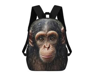sinyumoney Cute Wet Chimpanzee Sac À Dos Enfant, Cartable Imprimé En 3D Pour Garçons Et Adolescents 17inch
