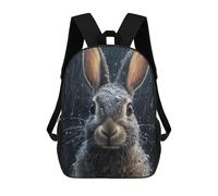 sinyumoney Cute Wet Rabbit Sac À Dos Scolaire Pour Adolescents, Imprimé En 3D, Ajustable, À Poches Tendance, Pour Enfants, Garçons, Filles, Étudiants Et Adolescents 17inch