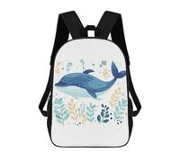 sinyumoney Cute Whale Boho Style Sac À Dos Scolaire Pour Filles Et Garçons, Grande Capacité, Léger, Pour Enfants Et Étudiants 17inch
