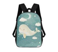 sinyumoney Cute Whale Night Sky Sac À Dos Enfant Fille 3D, Sac D'école, Sac À Dos Pour Tout-petits, Sac À Dos Décontracté, Sac À Livres Tendance 17inch
