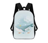 sinyumoney Cute Whale Swimming Sacs À Dos Imprimés En 3D Pour Enfants, Sacs D'école Tendance Pour Garçons, Sacs De Voyage, Sacs Scolaires Pour Élèves Du Primaire 17inch