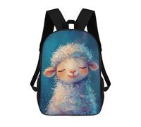 sinyumoney Cute Whimsical Sheep Sac À Dos Scolaire Pour Enfants 17 Pouces, Sac À Dos Décontracté Pour Les Voyages, Grand Sac À Dos De Jour Pour Garçons Et Filles 17inch