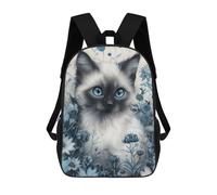 sinyumoney Cute Whimsical Siamese Cat Sacs À Dos Scolaires Pour Enfants, Sac D'école Imprimé En 3D Pour Garçons, Élèves Du Primaire Et Du Collège 17inch