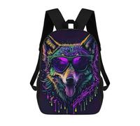 sinyumoney Cute Whimsical Wolf Sac À Dos Enfant Fille 3D, Sac D'école, Sac À Dos Pour Tout-petits, Sac À Dos Décontracté, Sac À Livres Tendance 17inch
