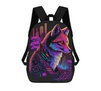 sinyumoney Cyberfox Neon Art Print Sac À Dos Scolaire Imprimé En 3D, Sac À Dos Tendance Pour Enfants, Sac À Dos Pour Garçons, Élèves Du Collège 17inch