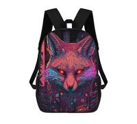 sinyumoney Cyberfox Neon Cityscape-1 Sacs À Dos Décontractés Pour Enfants, Sacs D'école Pour Adolescents, Filles Et Garçons, Sacs À Dos Pour Livres 17inch