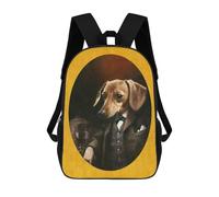 sinyumoney Dachshund Gentleman On Gold Sac À Dos, Cartable Imprimé En 3D, Sac À Goûter, Sac À Dos De Voyage, Sac À Dos Entre Amis, Sac À Dos Scolaire Pour Filles Et Garçons 17inch
