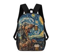 sinyumoney Dachshund Starry Night Beer Sac À Dos Scolaire Pour Enfants, Imprimé En 3D, Tendance Et Décontracté, Pour Garçons, Élèves Du Primaire Et Du Collège 17inch