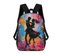sinyumoney Dancing in Paint Sac À Dos Scolaire Pour Filles Et Garçons Avec Poche, Sac À Dos Tendance Pour Enfants 17inch
