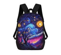 sinyumoney Dancing Night Stars Sac À Dos Scolaire Pour Enfants, Sac D'école Imprimé En 3D, Sac D'école Tendance Pour Garçons, Élèves Du Primaire Et Du Collège 17inch