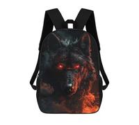 sinyumoney Dangerous Black Wolf Sac À Dos En Peluche À Motif Dessin Animé, Sac À Dos 3D Pour Enfants, Idée Cadeau D'anniversaire Pour Garçons Et Filles 17inch