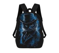 sinyumoney Dapper Cat Detective Sacs À Dos Pour Enfants, Cartables 3D Personnalisés Pour Garçons Et Filles, Grands Sacs À Dos Scolaires Décontractés 17inch