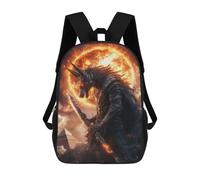 sinyumoney Dark Fantasy Monster Artwork Sac À Dos Scolaire Pour Enfants, Grand Sac À Dos 3D, Cadeau Pour Enfants 17inch