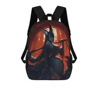 sinyumoney Dark Fantasy Warrior Artwork Sac À Dos Scolaire Imprimé En 3D Pour Garçons Et Filles, Sac À Dos Pour Enfants, Sac De Voyage 17inch