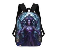 sinyumoney Dark Forest Queen Sac À Dos Imprimé 3D Pour Enfants, Sac À Dos Léger Pour Écoliers Et Écoliers, Sac À Goûter Pour La Crèche 17inch