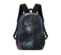 sinyumoney Dark Gothic Portrait Sac À Dos Enfant Tendance Et Amusant, Sac À Dos Pour Garçons Et Adolescents, Sac D'école Imprimé En 3D Pour Garçons 17inch