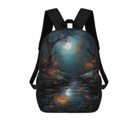 sinyumoney Dark Moon Forest Sac À Dos Scolaire, Sac À Dos Pour Garçons Et Adolescents, Cadeau, Sac À Dos Imprimé En 3D, Sac À Dos Scolaire, Sac À Livres 17inch
