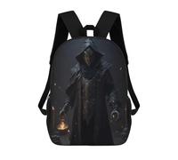sinyumoney Dark Mystic Figure with Lantern Sacs À Dos Décontractés Pour Enfants, Sacs D'école Pour Adolescents, Filles Et Garçons, Sacs À Dos Pour Livres 17inch