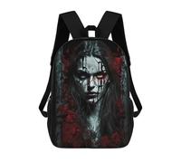 sinyumoney Dark Mystic Portrait Sac À Dos Scolaire Pour Enfants, Imprimé En 3D, Tendance Et Décontracté, Pour Garçons, Élèves Du Primaire Et Du Collège 17inch