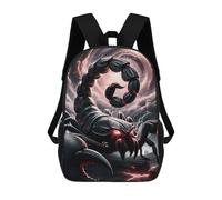 sinyumoney Dark Scorpio Rising Sac À Dos Scolaire Pour Enfants, Sac À Dos De Voyage Décontracté, Grand Sac À Dos Pour Garçons Et Filles 17inch