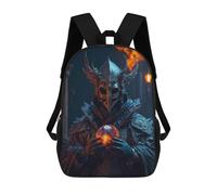 sinyumoney Dark Sorcerer Holding Glowing Orb Sacs À Dos Imprimés En 3D Pour Enfants, Sacs D'école Tendance Pour Garçons, Élèves Du Primaire Et Du Collège 17inch