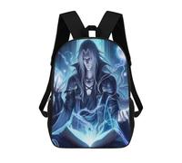 sinyumoney Dark Wizard with Magic Book Sacs À Dos Pour Enfants, Cartables 3D Personnalisés Pour Garçons Et Filles, Grands Sacs À Dos Scolaires Décontractés 17inch