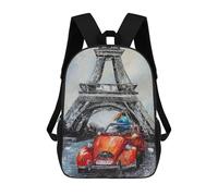 sinyumoney Date in Paris 17inch Sacs À Dos Scolaires Imprimés En 3D - Sacs À Dos Tendance Pour Garçons Du Primaire Et Du Collège