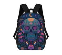 sinyumoney Day of The Dead Art Print-6 Sacs À Dos Pour Enfants, Sac À Dos Scolaire Imprimé En 3D Pour Enfants, Sac À Dos De Voyage, Sac À Livres Pour Enfants 17inch Sac D'école