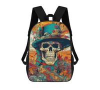 sinyumoney Day of The Dead Celebration -1 Sac À Dos Imprimé 3D Pour Enfants, Sac À Dos Léger Pour Écoliers Et Écoliers, Sac À Goûter Pour La Crèche 17inch