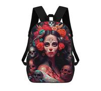 sinyumoney Day of The Dead Sacs À Dos Imprimés En 3D Pour Enfants, Sacs D'école Tendance Pour Garçons, Sacs De Voyage, Sacs Scolaires Pour Élèves Du Primaire 17inch