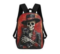 sinyumoney Day of The Dead Skeleton Cat Art Print Sacs À Dos Pour Enfants 17inch Sac À Dos Scolaire, Sac D'école Imprimé En 3D Pour Garçons, Élèves Du Primaire Et Du Collège