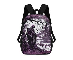 sinyumoney Death in Lilac Sac À Dos Enfant Tendance Et Amusant, Sac À Dos Pour Garçons Et Adolescents, Sac D'école Imprimé En 3D Pour Garçons 17inch