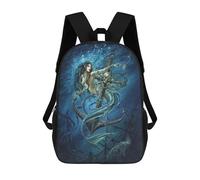 sinyumoney Death Tide Sac À Dos Scolaire Pour Enfants 17 Pouces, Sac À Dos Décontracté Pour Les Voyages, Grand Sac À Dos De Jour Pour Garçons Et Filles 17inch