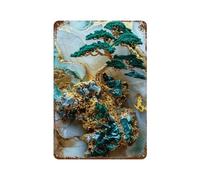 sinyumoney Décoration murale abstraite en fer forgé représentant un bonsaï, idéale pour pub, club, café ou maison. Affiche rétro 30 x 20 cm.