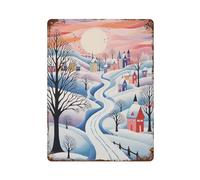 sinyumoney Décoration murale imperméable en fer forgé « Symphonie de couleurs magiques » pour salle de bain, toilettes, couloir, espace pour animaux de compagnie 15,7 po x 11,8 po